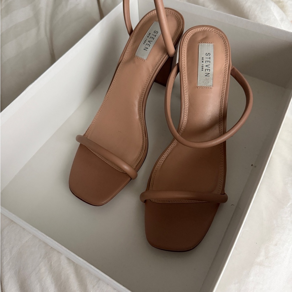 Steven Women's Tan Strappy Heels